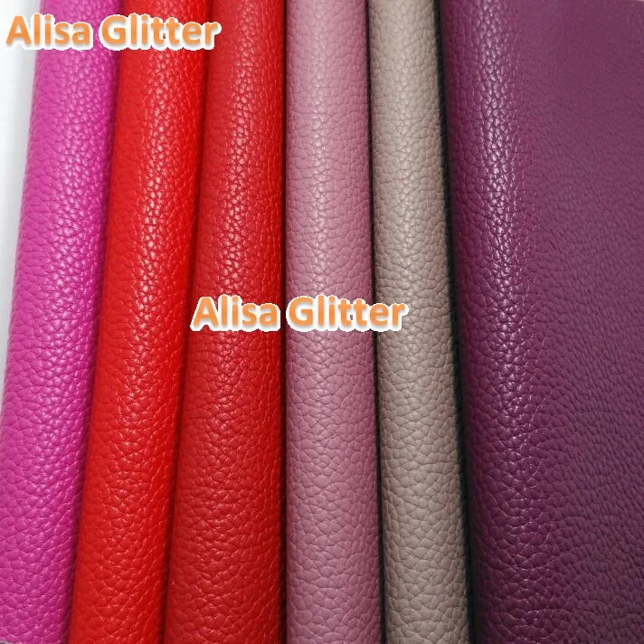 

12pcs A4 21X29cm Litchi Grain PU Leather Embossed Classic Fabric Faux Synthetic Leather fit for DIY accessories Sewing GM035B3