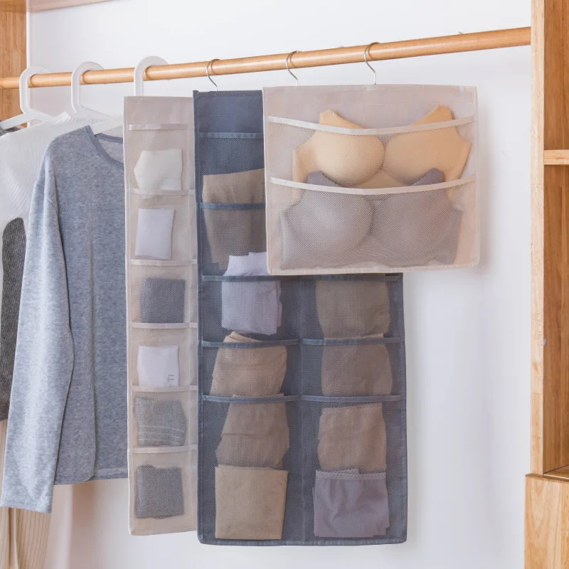 على الوجهين خزانة ملابس مُعلقة المنظم متعددة الوظائف خزانة المنظم متعدد الطبقات جدار تخزين جيب بعد الباب تخزين Organzers