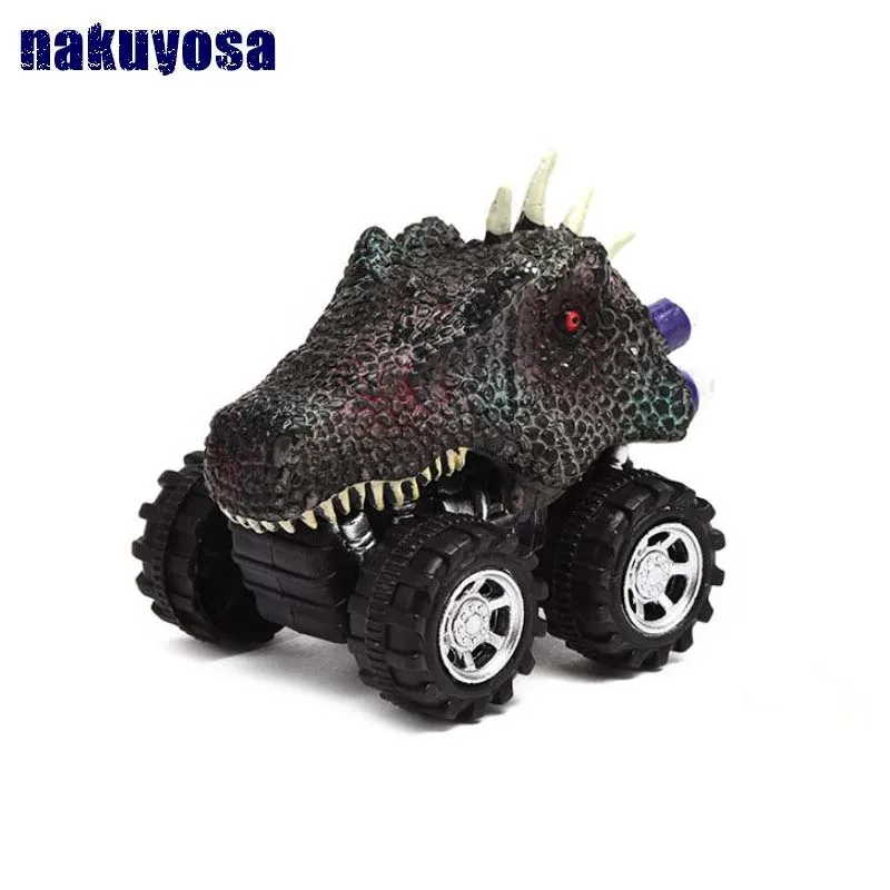 6 шт./компл. забавная игрушка в подарок в натуральную величину модель динозавра мини игрушечный автомобиль отступить игрушечных автомобилей транспортных средств для детей подарок на день рождения, Прямая поставка