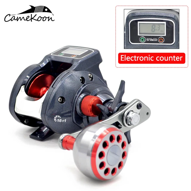 Cheap CAMEKOON Baitcasting Fishing Reel With Line Counter 6.3:1 Gear Ratio 16+1 Ball Bearings Smooth Baitcaster Reel Cheap CAMEKOON Baitcasting Fishing Reel With Line Counter 6.3:1 Gear Ratio 16+1 Ball Bearings Smooth Baitcaster Reel