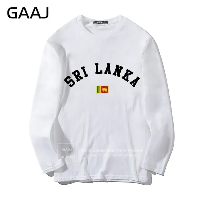 T Shirt Men Sri Lanka Flag O Neck Brand Man & Women Unisex Long Sleeve