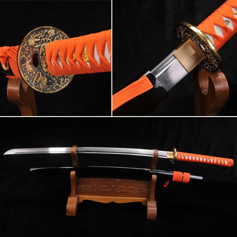 

Fully Handmade Japanese Samurai Sword 9260 Spring Steel Full Tang blade Funcational Real Katana very sharp Collecation Sword