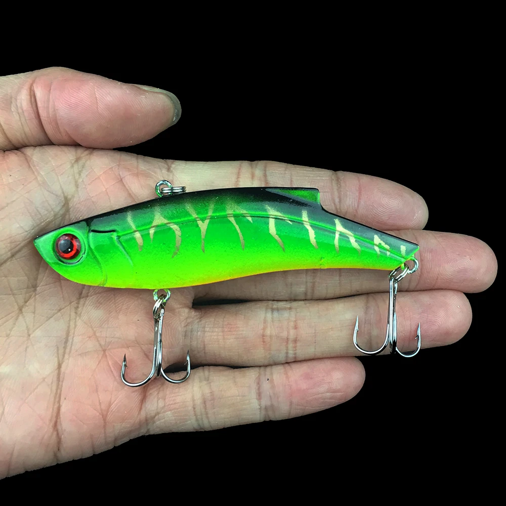 5pcs//lot VIB Saltwater Bass Fishing Lures Big Baits Hooks Tackle 9cm//35g Tackle