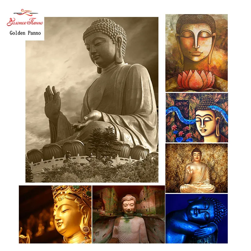 

Golden Panno,Needlework,DIY DMC Cross stitch,Sets For Embroidery kit 14ct unprinted Buddha statue Cross-Stitching,christmas 1121
