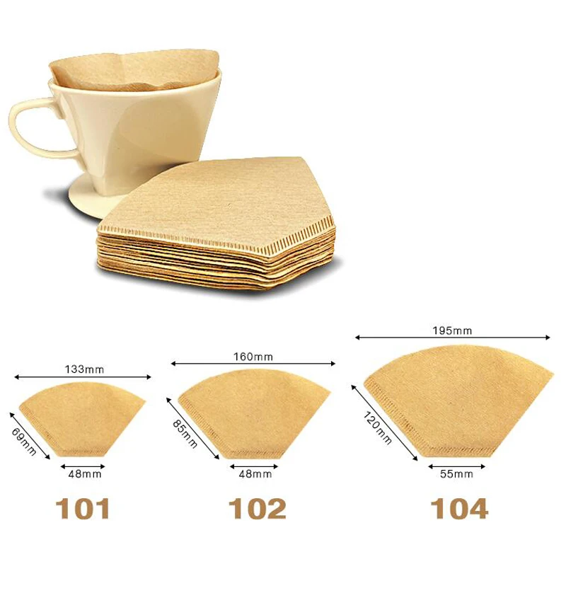 100 шт/партия оригинальная деревянная ручная бумага для фильтрации фильтр для кофейного фильтра Чайный фильтр для упаковки чая