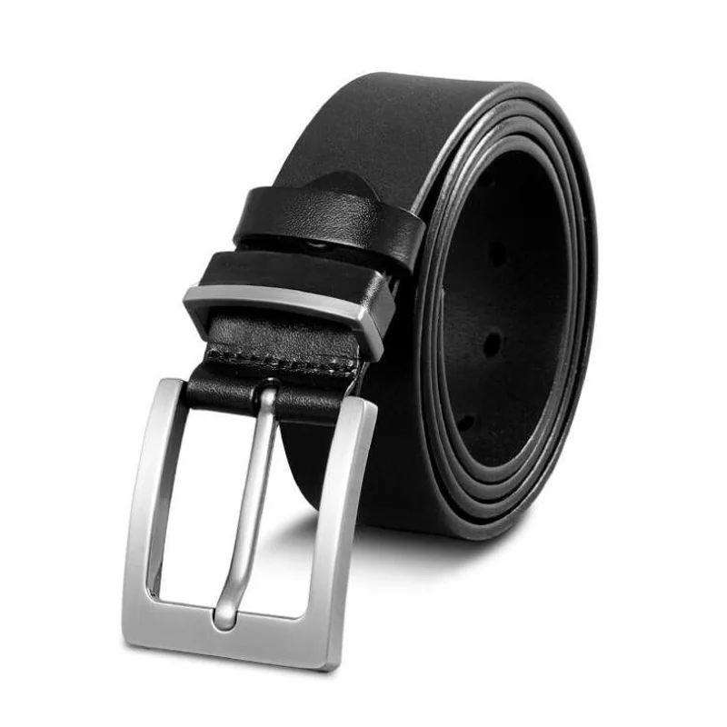 

2019 Metal Pin Buckle Genuine Leather Belt Cowskin Jeans Belts Leather Business Luxury Male Strap Quality Guarantee XKS020