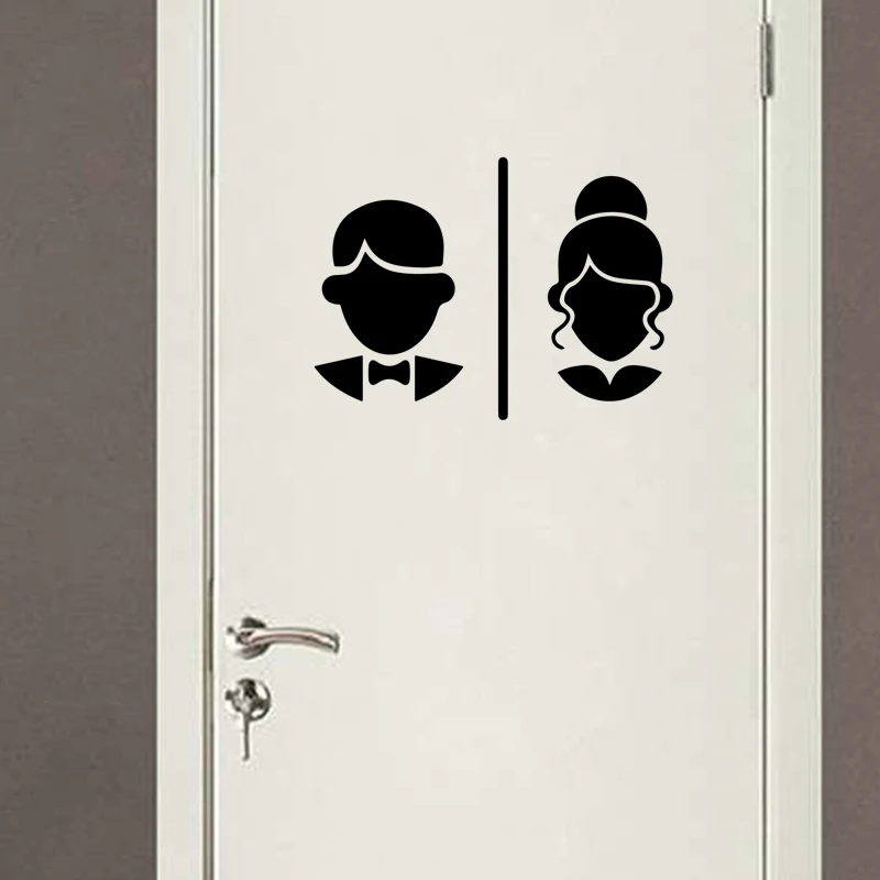 Adesivi Per Gli Uomini E Le Donne Wc Wc Segno Porta Della Parete