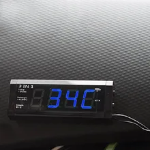 Украшение салона автомобиля 3 в 1 Авто электронные часы для автомобиля термометр автомобиля Вольтметр украшение