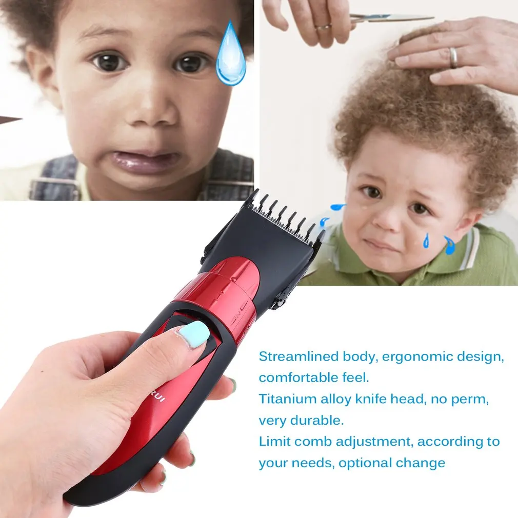 Электрическая машинка для стрижки волос Профессиональный Аккумуляторный перезаряжаемый Детский Электрический триммер для стрижки волос