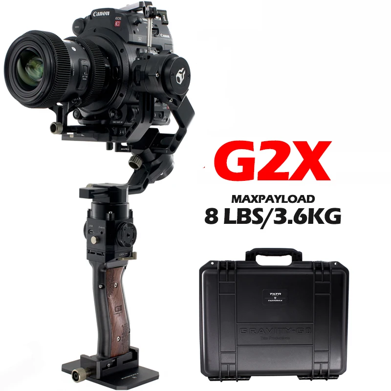

TILTA TILTAMAX G2 G2X Gravity 3-Axis Gimbal Stabilizer Handheld Steadicam System Load 3.6KG Mirrorless DSLR Camera GH5 A7S C300