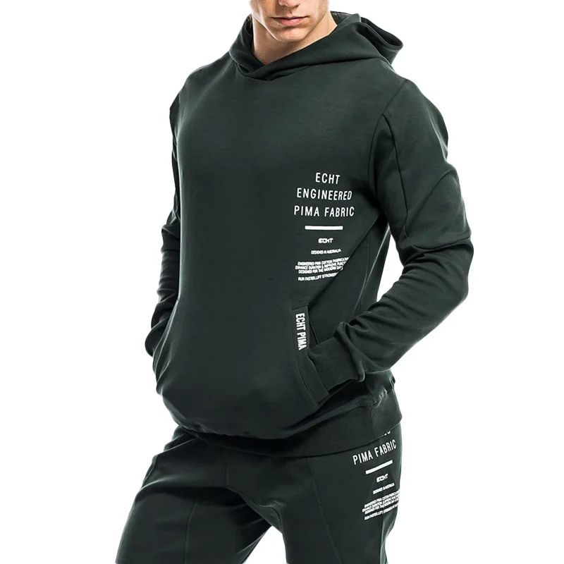 

FRMARO Men Brand Hoodies Fashion Casual gyms fitness Hooded jacket male cotton Sweatshirts sportswear clothing