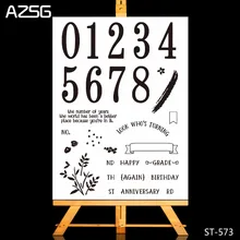 New Arrivel Numbers and Greetings Clear Silicone Stamp/Seal for DIY Scrapbooking/photo Album Decorative Stamp Sheets