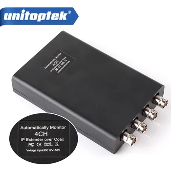 

4CH HD NETWORK Coaxial Extender IP Camera Netcom Signal Transmission Amplifier a Cable Can Extend 2500 Meters,with Auto-Monitor