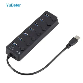 

YuBeter USB 3.0 HUB 4 Ports/7 Ports Combo 5Gbps Multi USB Splitters Use for USB 3.0 HDD HD Cameras for Laptop/Macbook/Tablet /Pc