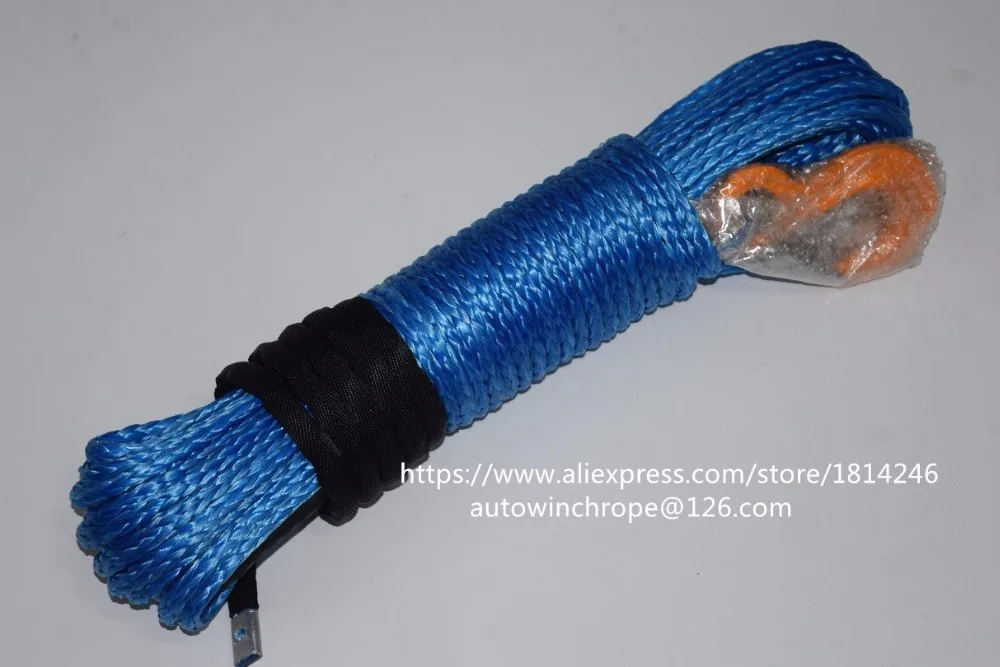 نوعية جيدة الأزرق 8 ملليمتر * 30 متر الاصطناعية ونش حبل ، حبل ، حبل uhmwpe ، ونش حبل تمديد ، ونش الخط