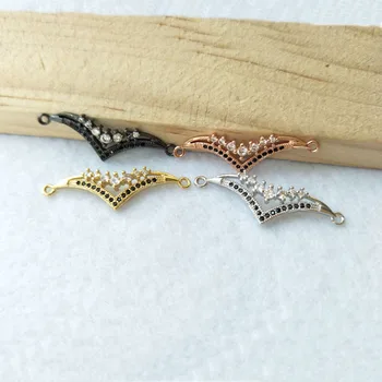 

10 Pieces CZ zircon Micro Pave Connector,Double Bails Beads Charm,for DIY Bracelets Jewelry Finding CT310