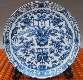 

Antique porcelain blue and white porcelain plate May there be surpluses every year. fruit plate decoration, send support