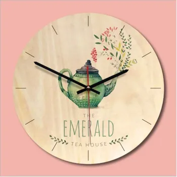 

2019 Retro Wall Clocks 3D Acrylic Wall Clock Teapot/Love Modern Design Wall Clock for Kids Rooms Living Room Bedroom Wall Watch