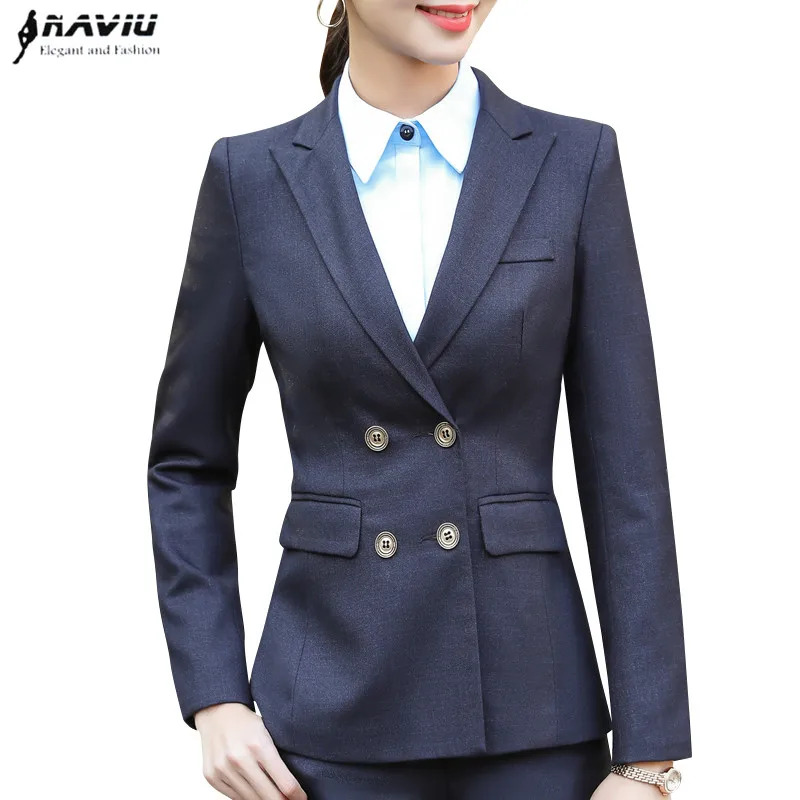 High quality Fashion women blazer 2018 new winter formal Business slim