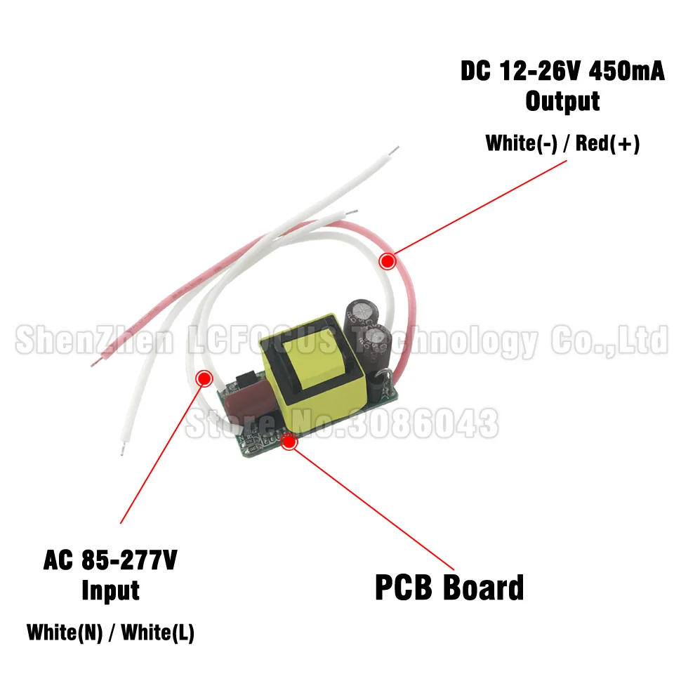 10 шт. 3-5*3 Вт Выход DC9-17V 600mA трансформатор освещения 9 Вт 12 Вт 15 Вт светодио дный драйвер для 9 12 15 Вт высокой Мощность прожекторы лампочки