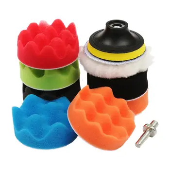

9Pcs High Gross 75mm 3inch Polishing Buffing Pad Kit For Car Polisher Buffer