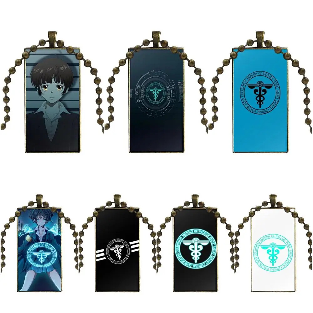 Psycho Pass логотип медицинский для девочек Подарки стеклянное колье с кабошоном
