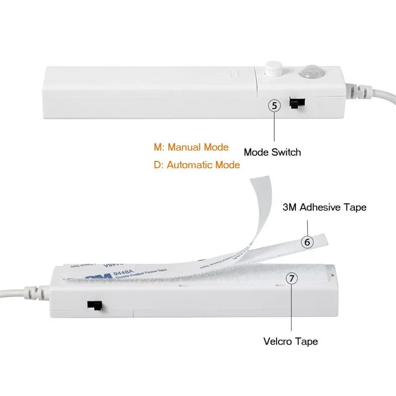 BO светодиодный ENGYE светодиодный двойной режим датчик движения для включения ночного освещения, гибкая светодиодная лента с датчиком движения шкаф светильник для спальни шкаф предупреждающий белый