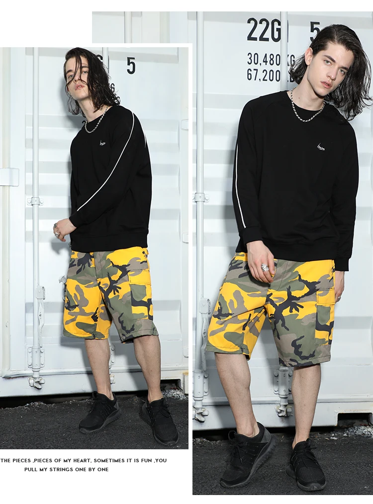 2025 New design 8 Color Available BDU Hip Hop cotton cargo board shorts men Clothing camouflage summer kanye west military short 6
