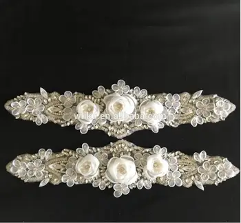 

organza petal flower handmake sash belt trims applique 4 piece packing a bag BP-414