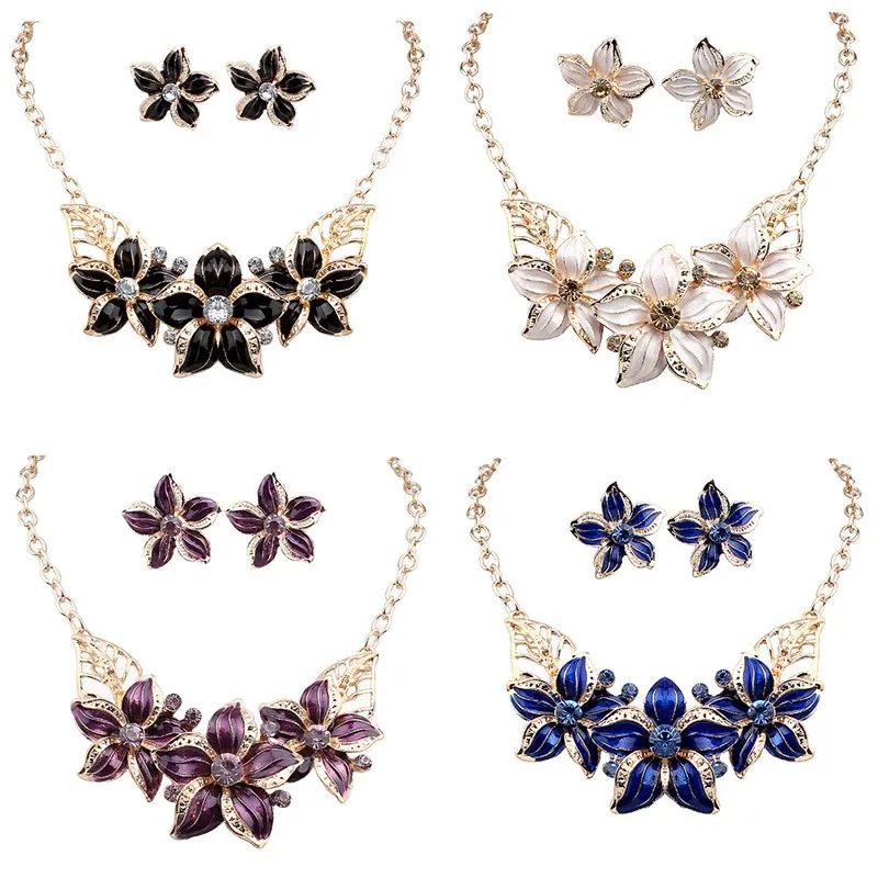flower wedding jewelry sets
