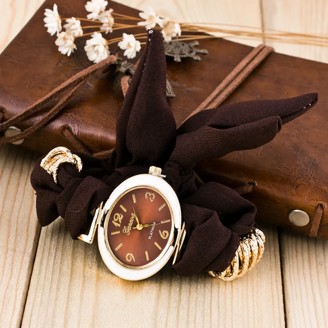 2018 Vogue Ribbon Strap Wristwatch Women's Fabric Quartz Watch Womens Geneva Bra 2018 Vogue Ribbon Strap Wristwatch Women's Fabric Quartz Watch Womens Geneva Bra