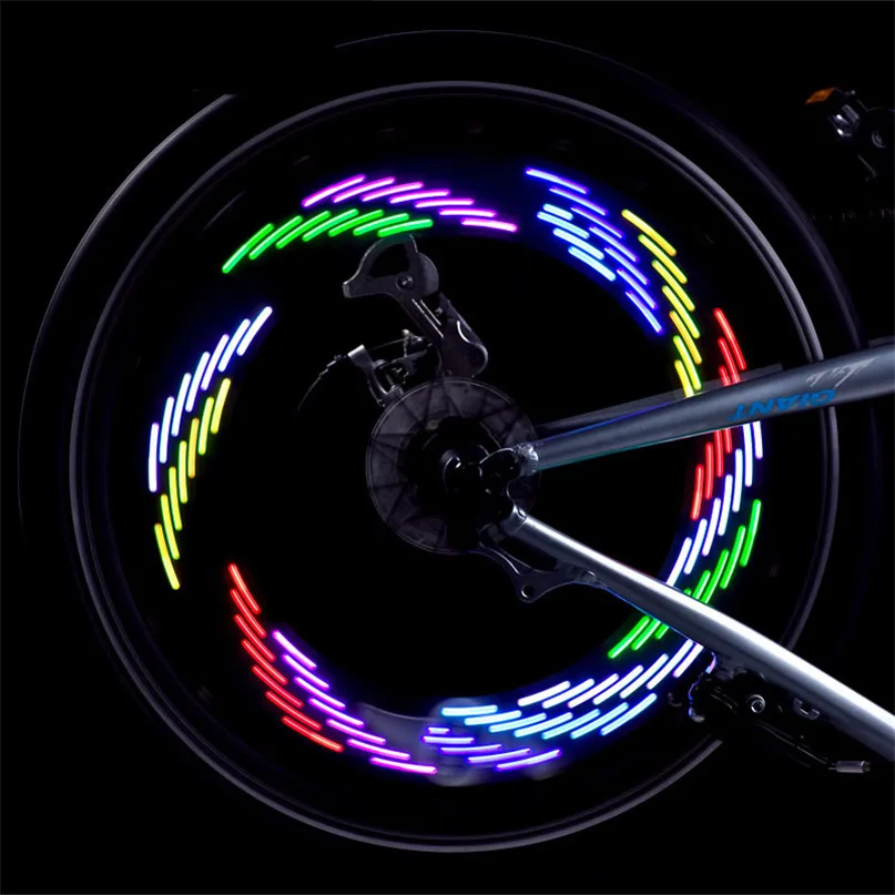 Cycling Hubs Lights Bicycle Tyre Valve Caps Light Front Rear Bike Light Warning LED Wheel Lamp Bike spoke decorations #2M21 (5)