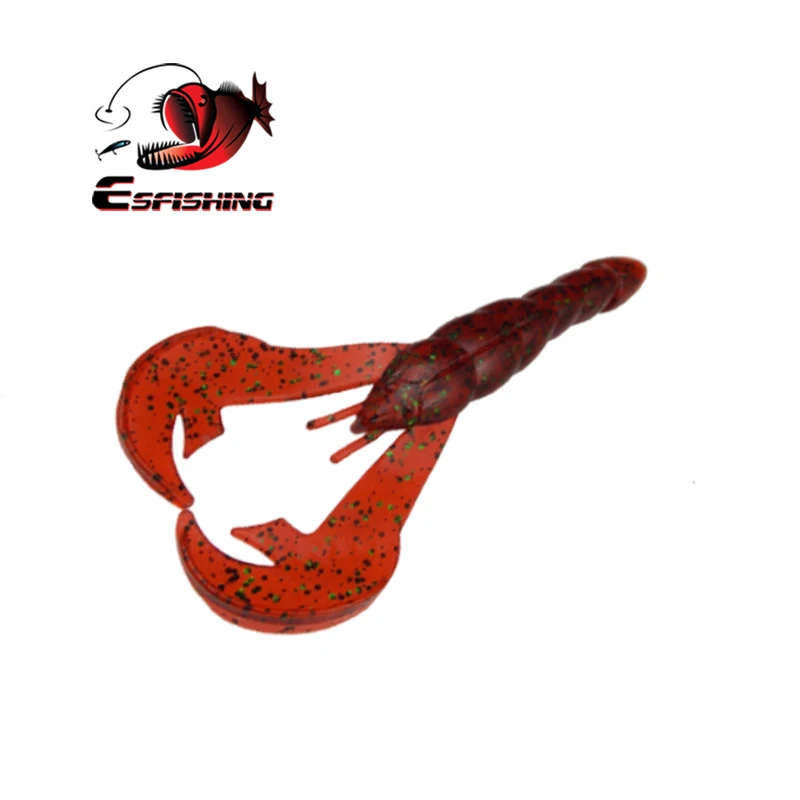 ESFISHING новую приманку Craw Rage хвост 10 см 8g 6 шт. мягкий силиконовый Карп Рыболовная