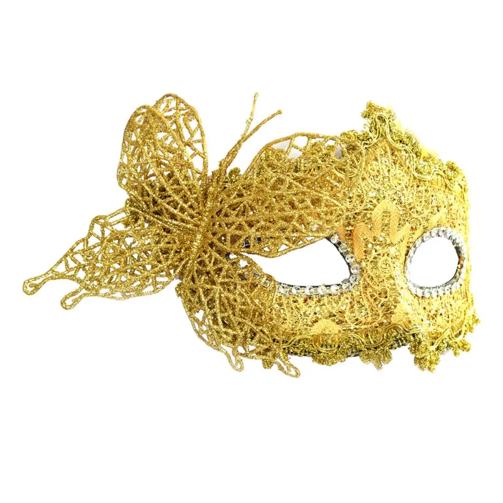 Горячая Распродажа Женская кружевная маска венецианские маскарадные Бальные вечерние карнавальные маски, глаза(желтый