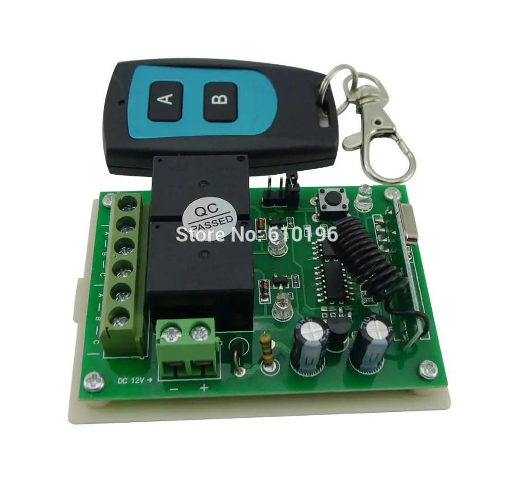 

315MHZ DC 12V 2 Channel Learning Multifunctional Wireless Remote Control Switch Receiver Board Module