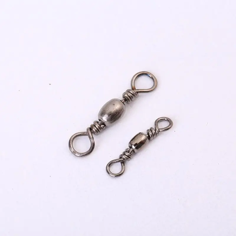 100 PCS Fishing Barrel Swivels With Duo Lock Snap High