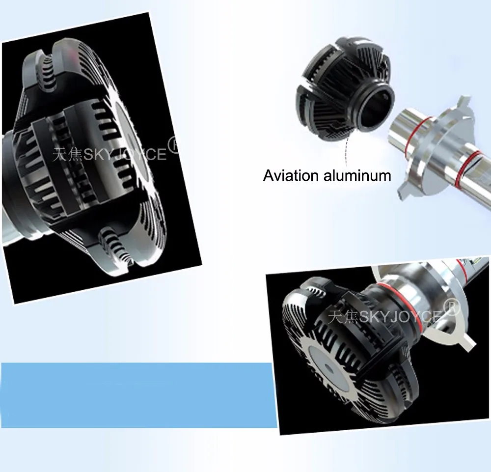 2X auto led headlight H4 3000K 6500K 8000K All in one led X3 Car LED Headlight Auto Headlamp Bulb H4 H7 H8 H11 H16 9012 90056 (5)