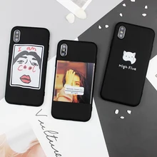 

KSTUCNE Cute Case For iPhone 6 6SPlus Case Luxury Black Soft Shell Case For iPhone 5 5S SE 7 8 Plus X XS Max XR Back Cover Cases