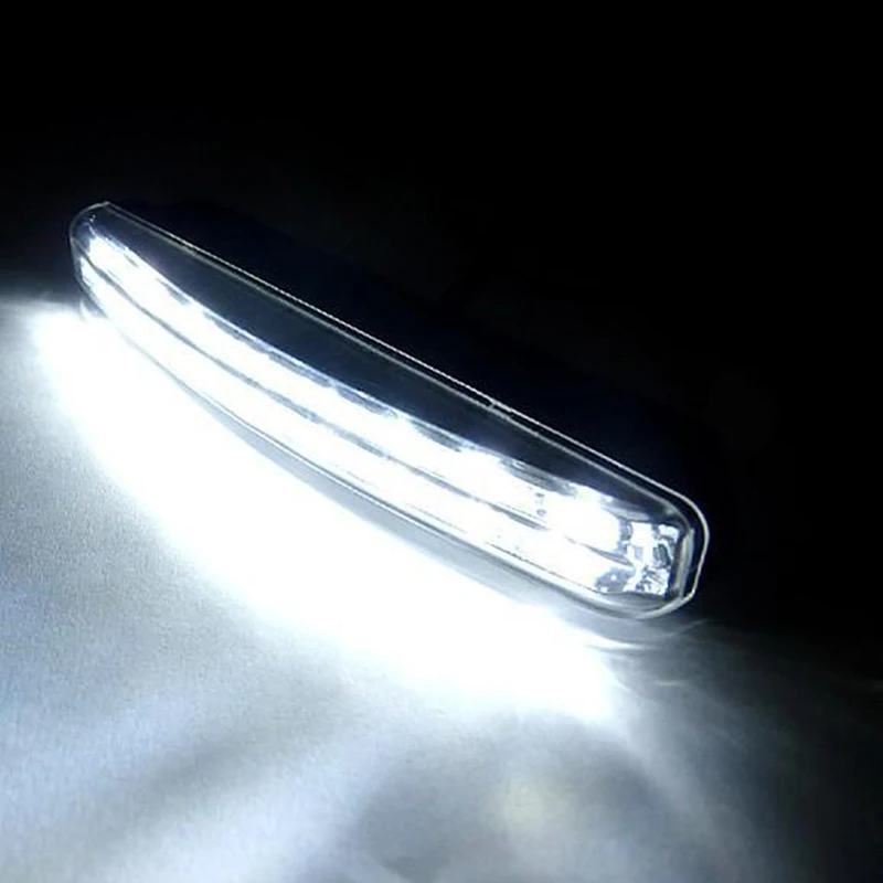 

1set 8 LED White Daytime Running Light Head drl lamps Cars DRL The fog Driving Daylight For Automatic Navigation Lights