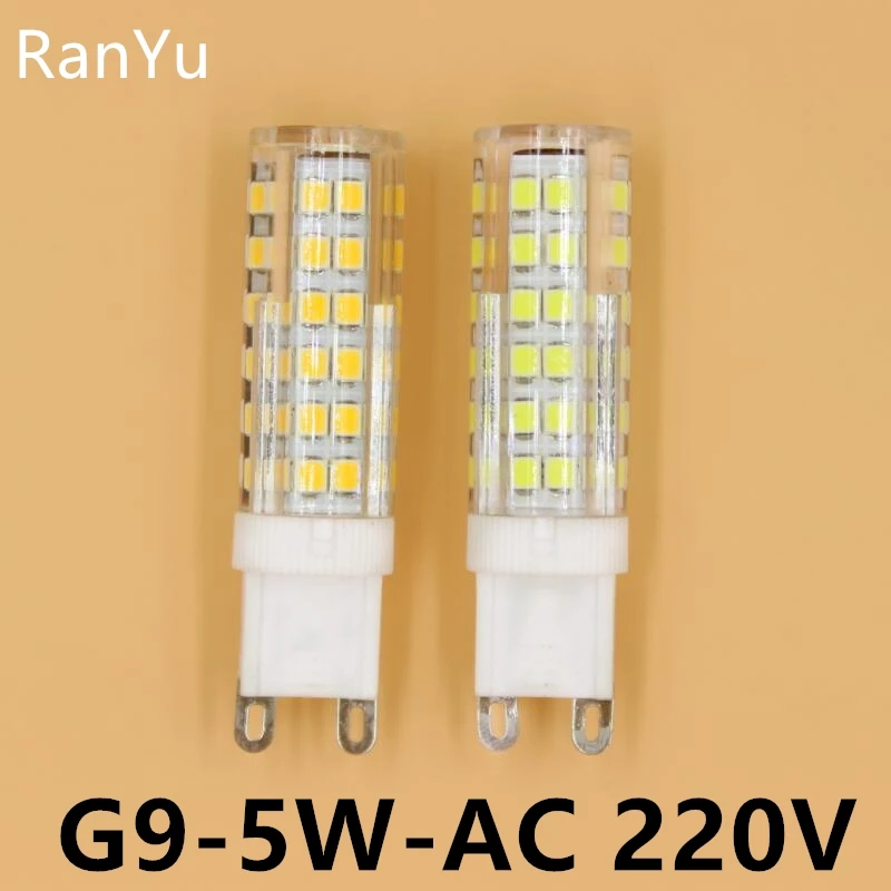 10 шт реальная власть G9 светодиодный светильник 3 W 4 W 5 W SMD2835 AC220V Керамика светодиодный Керамика прозрачная Светодиодная лампа высокомощный