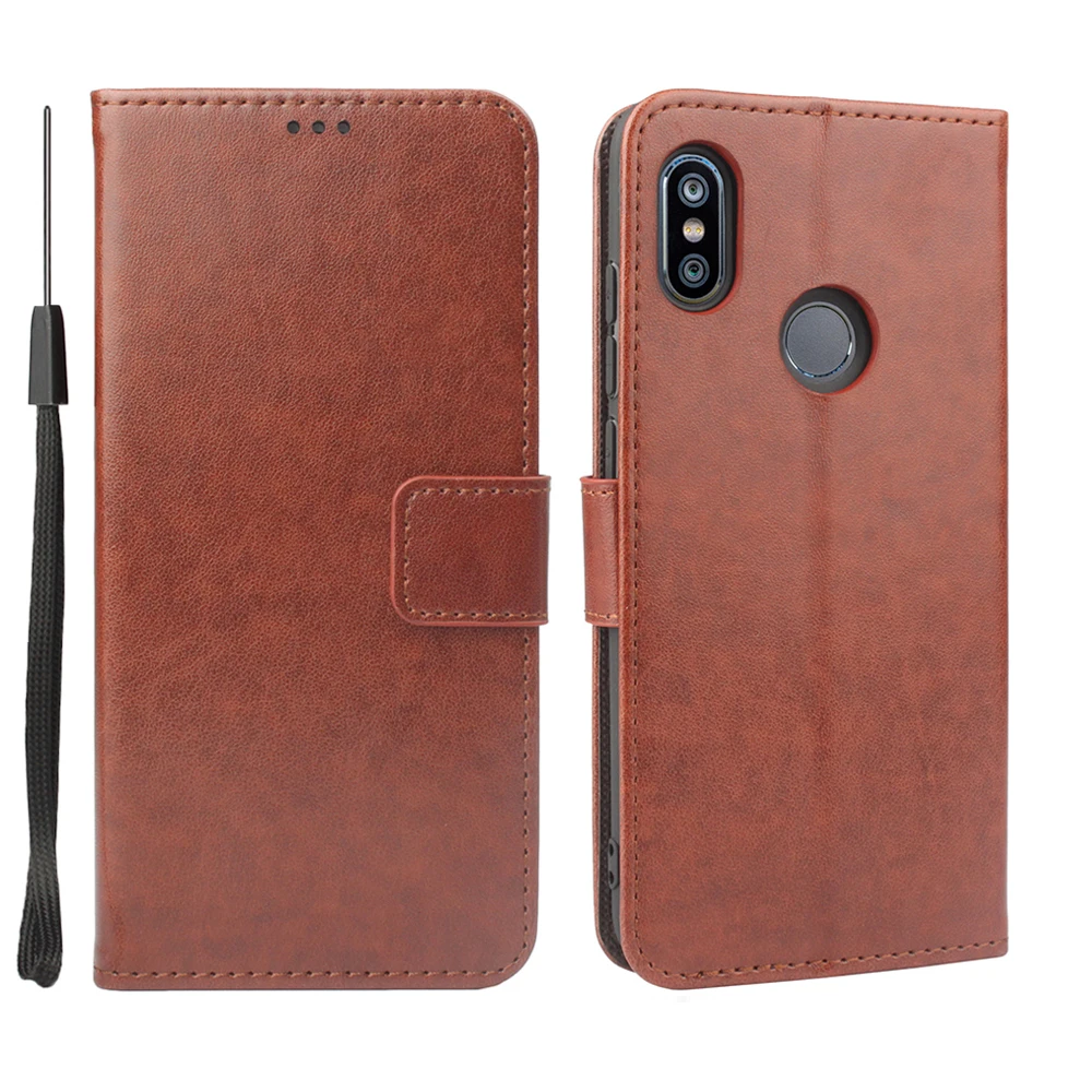 Чехол для Redmi Note 6 Pro кожаный винтажный кошелек чехлы Xiaomi флип чехол телефона