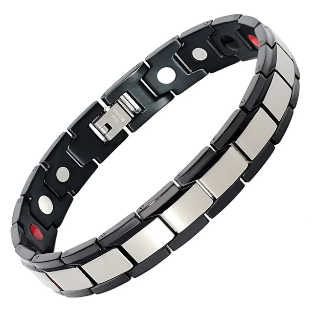 Hottime Mens Fashion Magnetic Stainless Steel Bracelet Pain Hottime Mens Fashion Magnetic Stainless Steel Bracelet Pain Relief For Arthritis