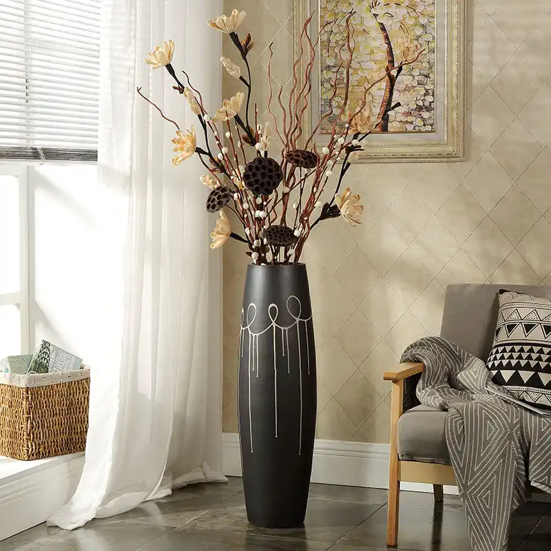 60cm 80cm 95cm European Style Simple Handmade Floor Vase Home