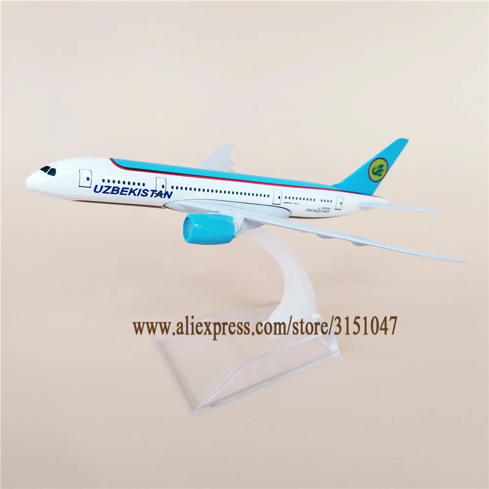 

16cm Air UZBEKISTAN Boeing 787 B787 Airlines Plane Model Alloy Metal Diecast Model Airplane Aircraft Airways Kids Gift