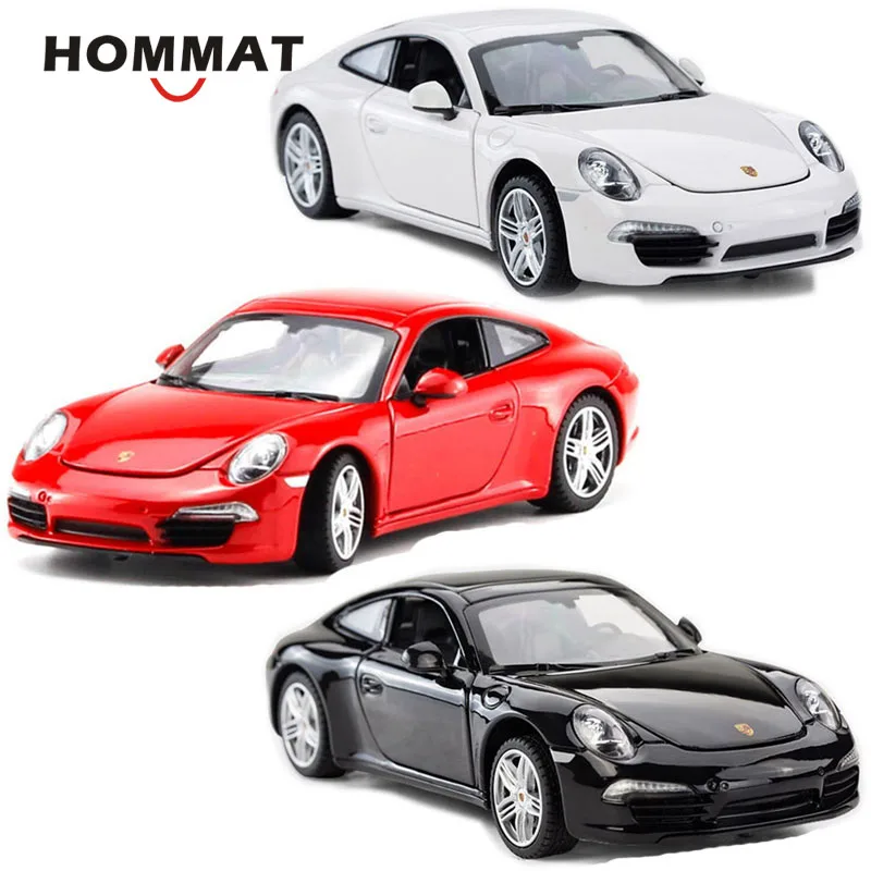 Модель автомобиля HOMMAT 1:24 911 Carrera S Спортивная модель из сплава Коллекционные