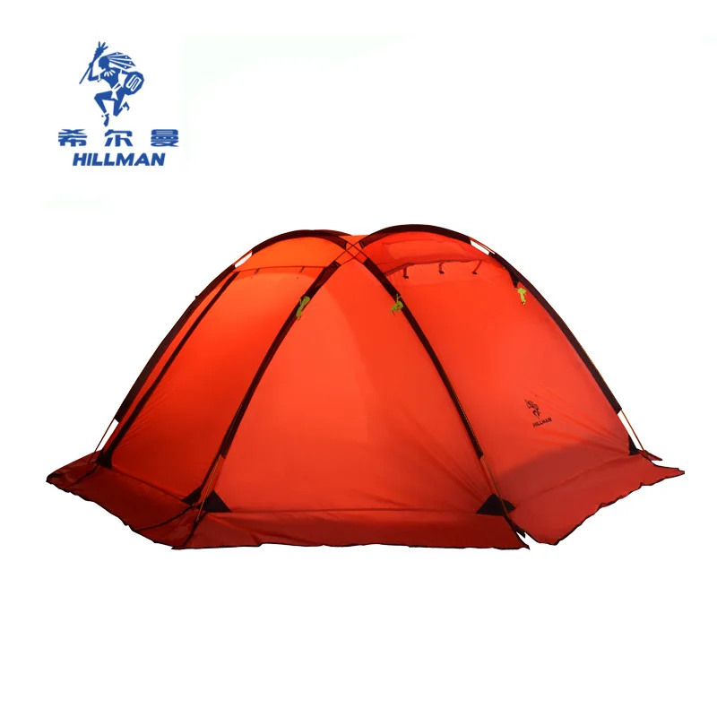 

Hillman 3-4 person big space aluminum poles 210T waterproof ultralight outdoor camping tent high quality new tent