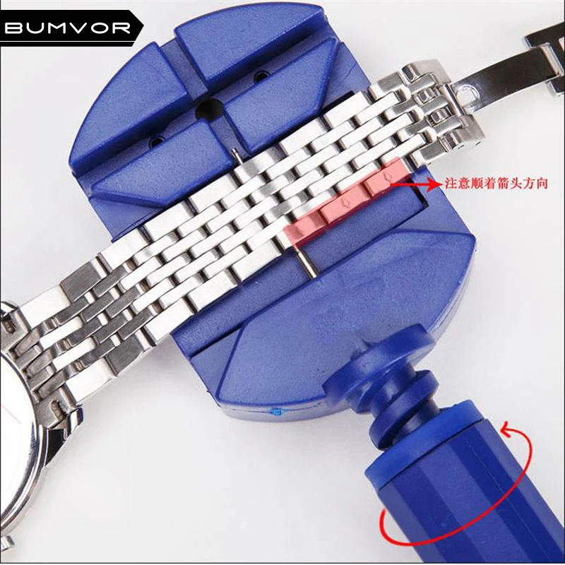 

BUMVOR Watch Link For Band Slit Strap Bracelet Chain Pin Remover Adjuster Repair Tool Kit 28mm For Men/Women Watch