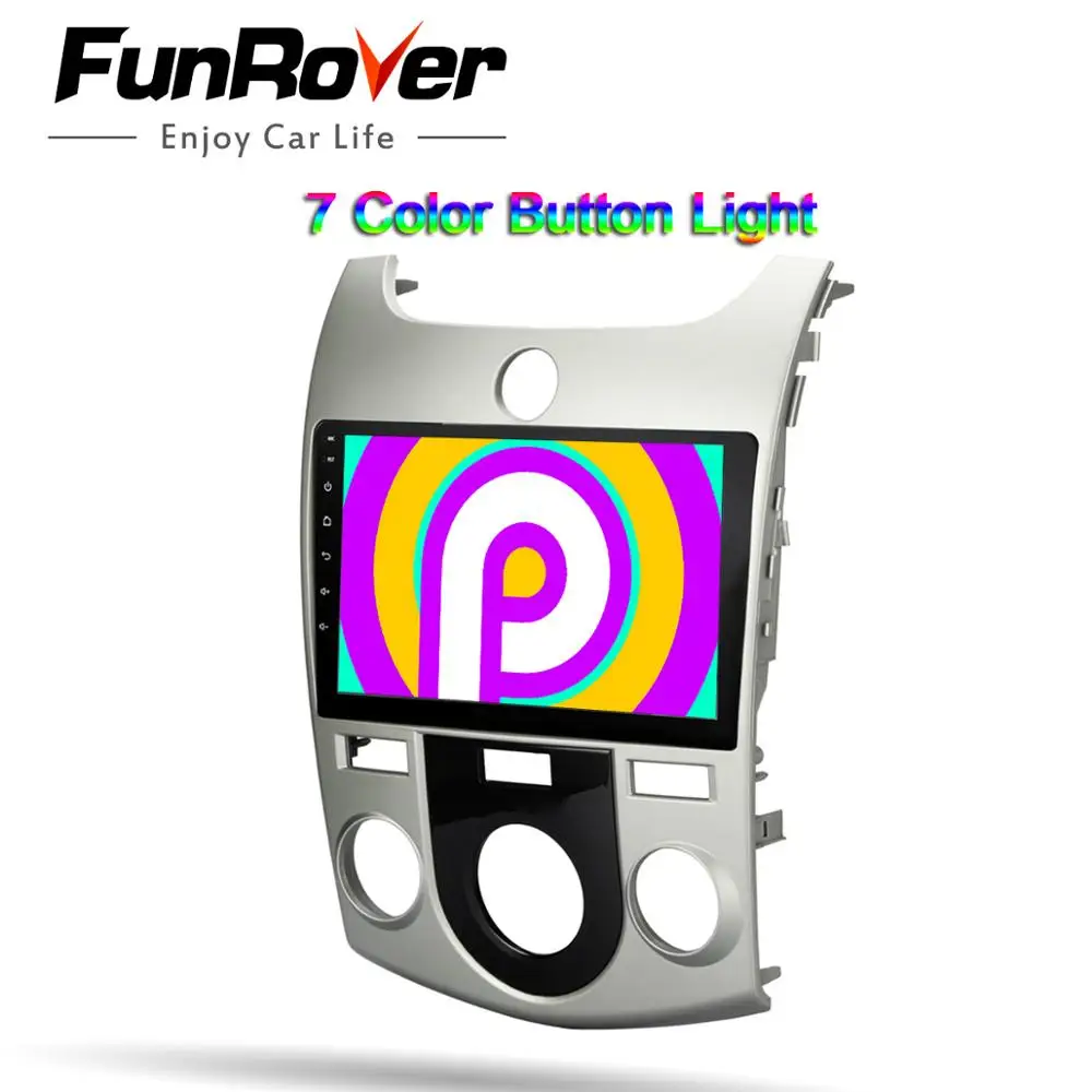 Clearance Funrover IPS+2.5D android 8.0 car dvd multimedia Player For KIA Forte Cerato 2008-2012 stereo autoradio gps headunit wifi usb BT 2