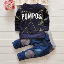 

1 2 3 4 5 Year Boys Clothes Spring Autumn Casual Cotton Children Clothing Set Long Sleeve Shirts Denim Pants Kids Clothes