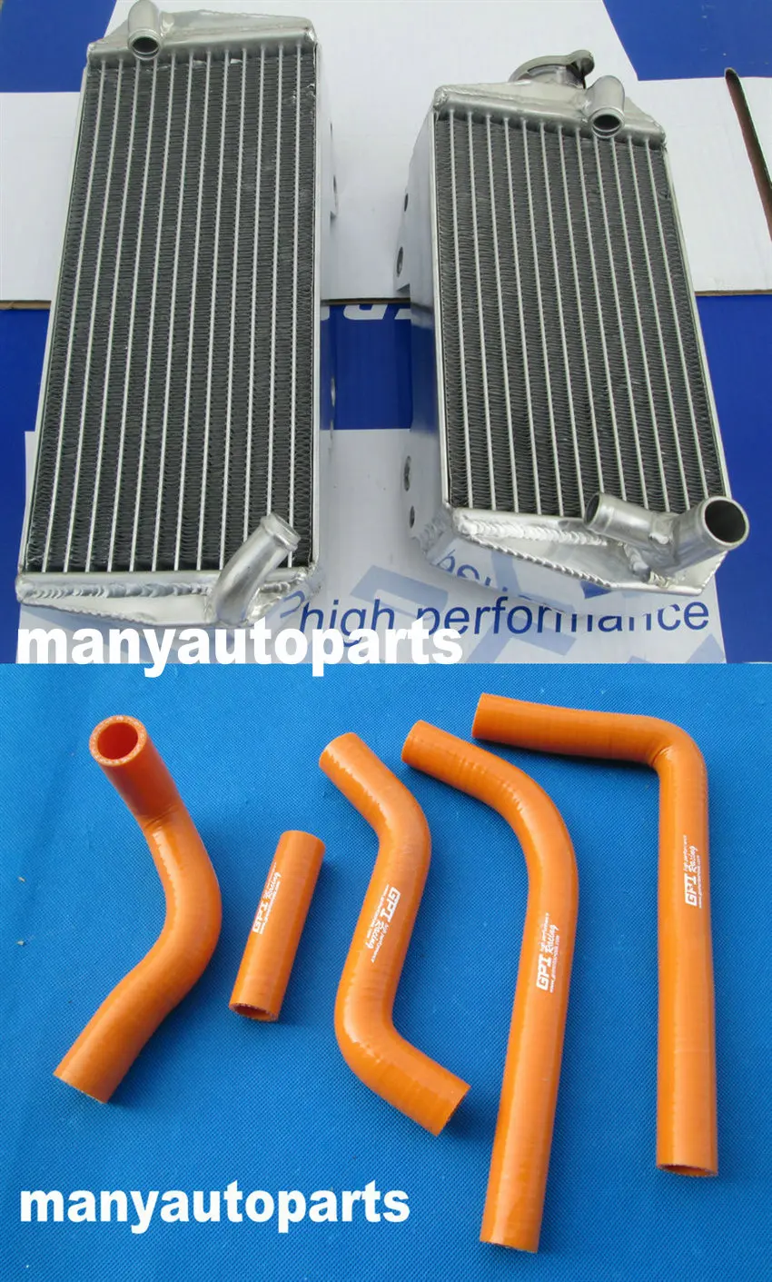 Для Suzuki RMZ450 РМЗ 450 2008 2009 2010 2011 2012 2013 алюминиевый радиатор и желтый шланг